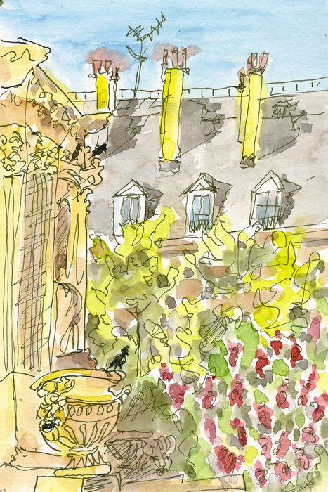 Paris travel sketch by Carol Eddy