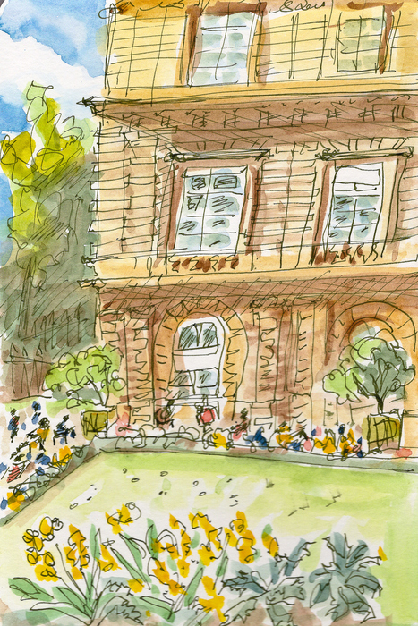 Paris travel sketch by Carol Eddy